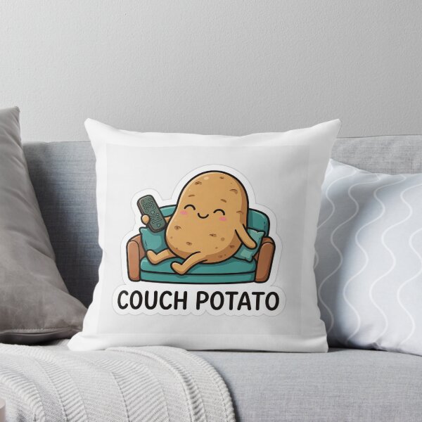 Item preview, Couch Potato Funny Kawaii Potato Sticker designed and sold by SniffGiggle.