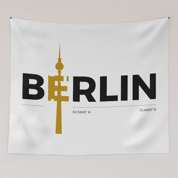 Item preview, Berlin Minimalist Typography T-Shirt | Fernsehturm TV Tower Architecture Graphic Tee designed and sold by FULLER FACTORY.