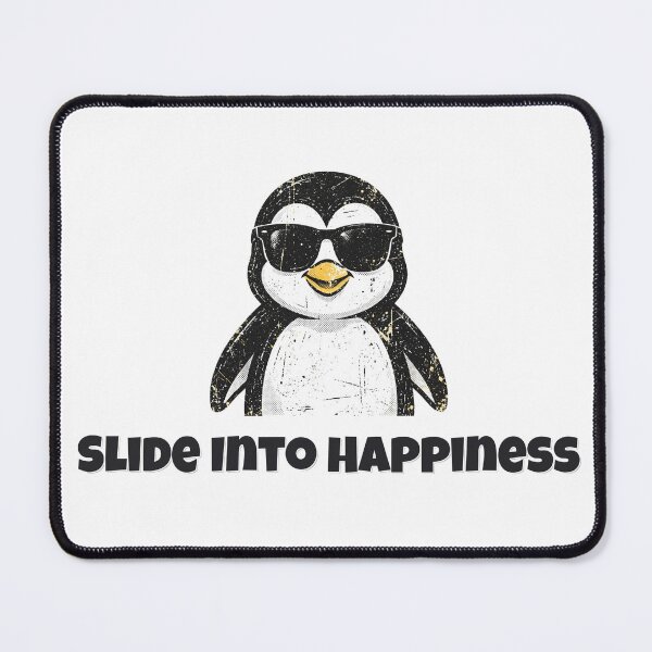 Item preview, Slide Into Happiness Funny Penguin Pun designed and sold by Wild Shades.