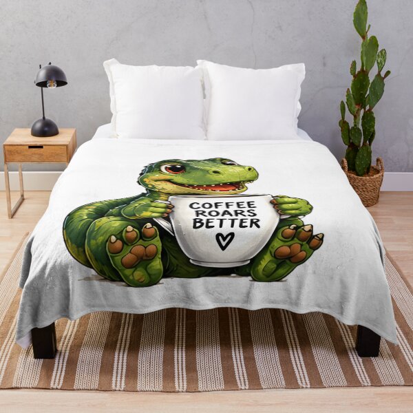 Item preview, Coffee Roars Better Cute Baby Dinosaur Coffee Lover designed and sold by Pyt27.