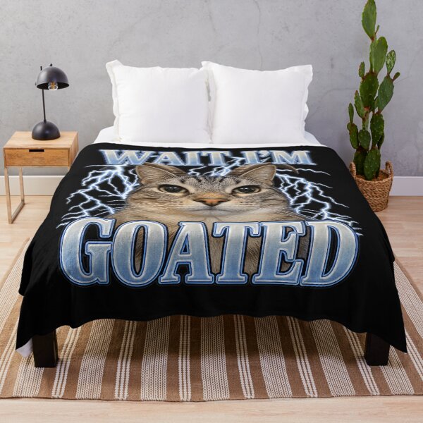 Item preview, Wait I'm Goated Cat Silly Funny Cat Meme designed and sold by Designart68.