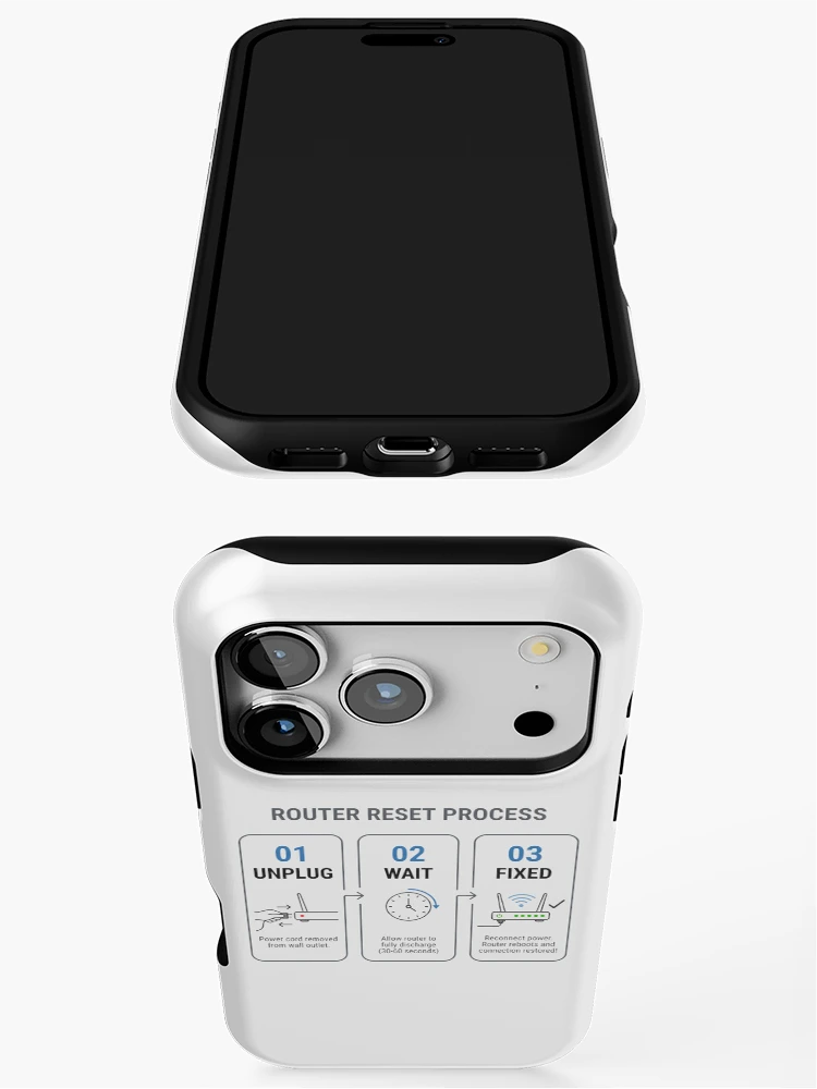 Thumbnail 3 of 4, iPhone Case, IT Support Router Reset Guide designed and sold by SplashTastic.