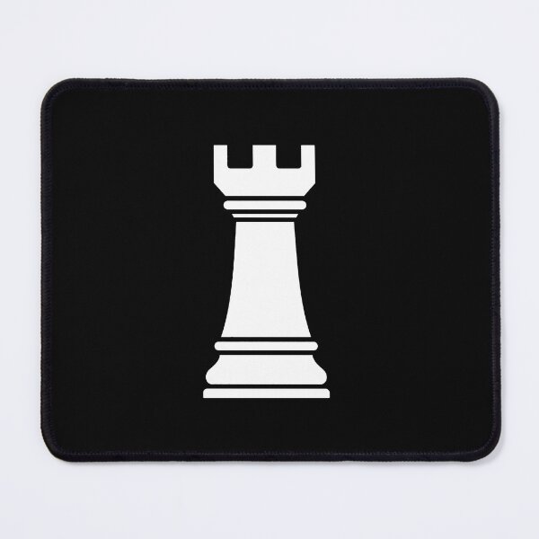 Item preview, Minimalist Chess Rook – Black and White Chess Piece designed and sold by Rocket&Stars.
