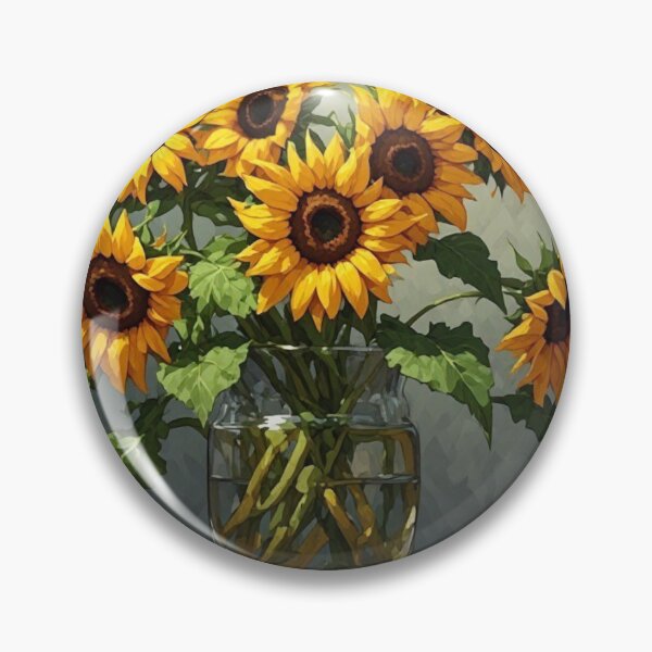 Item preview, Sunflowers in a Glass Vase designed and sold by Morgenmuffle.