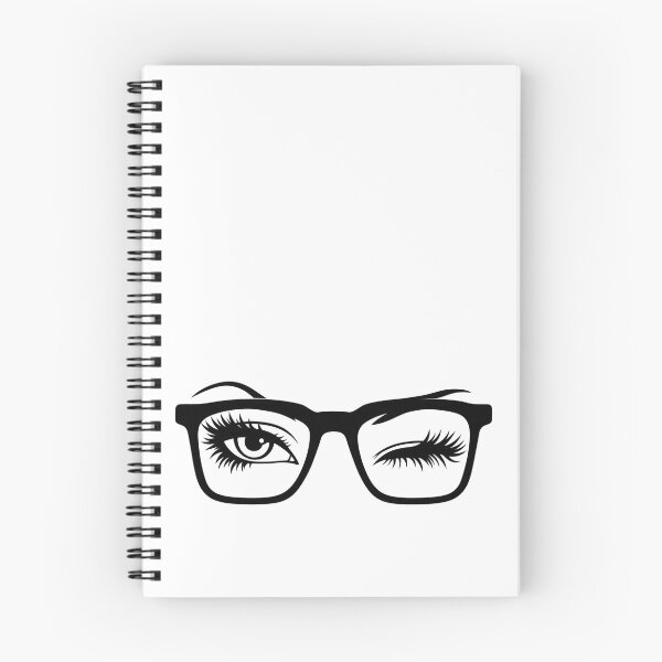 Item preview, Winking Eyes Glasses Cartoon – Sassy Girl Aesthetic, Flirty Feminine Humor, Cute Geek Chic Fashion Art designed and sold by SnoyTextil.