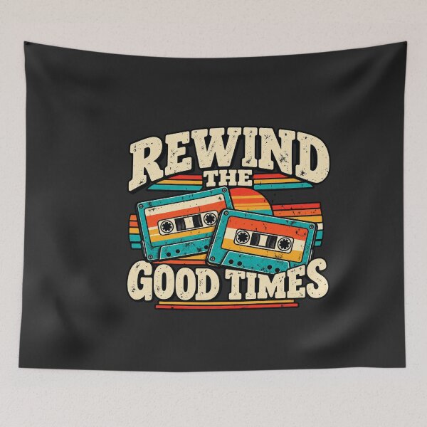 Item preview, Rewind the Good Times – Retro Vintage Cassette Tape designed and sold by DIB Designs – Express Your Style.