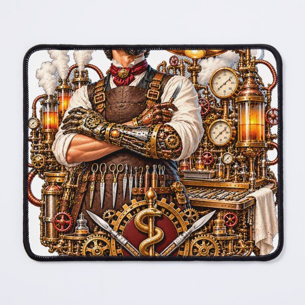 Item preview, Victorian Steampunk Surgeon – Clockwork Medicine, Brass Gears & Surgical Art designed and sold by HarrisButterfield&Company.