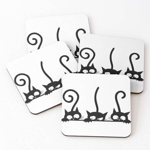 Item preview, Three Peeking Black Cats Sticker - Funny Cat Lover Gift designed and sold by Evo Desings.