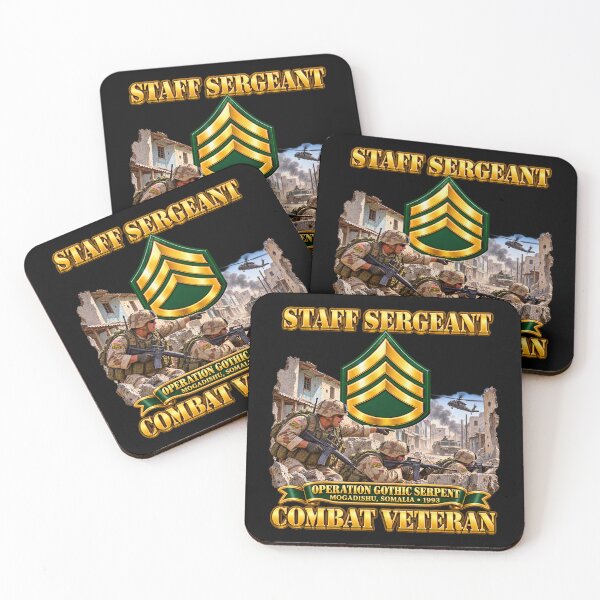 Item preview, Army - Staff Sergeant - SSG - Combat Veteran - Operation Gothic Serpent - Somolia - 1993 -  3D - Transparent designed and sold by Military Insignia Products.