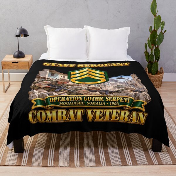 Item preview, Army - Staff Sergeant - SSG - Combat Veteran - Operation Gothic Serpent - Somolia - 1993 - 3D - Transparent designed and sold by Military Insignia Products.
