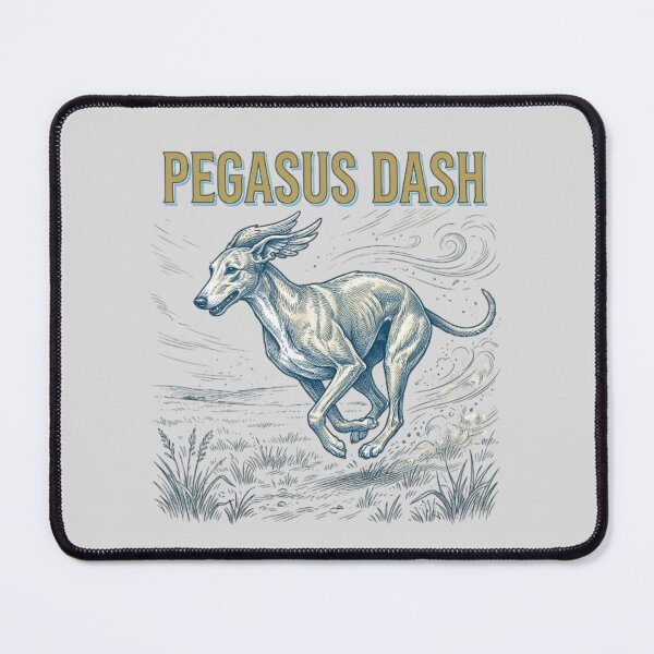 Item preview, Pegasus Dash Funny Greyhound Running Mythology Dog Funny Dog Owner Gift designed and sold by FurRealStudioCo.