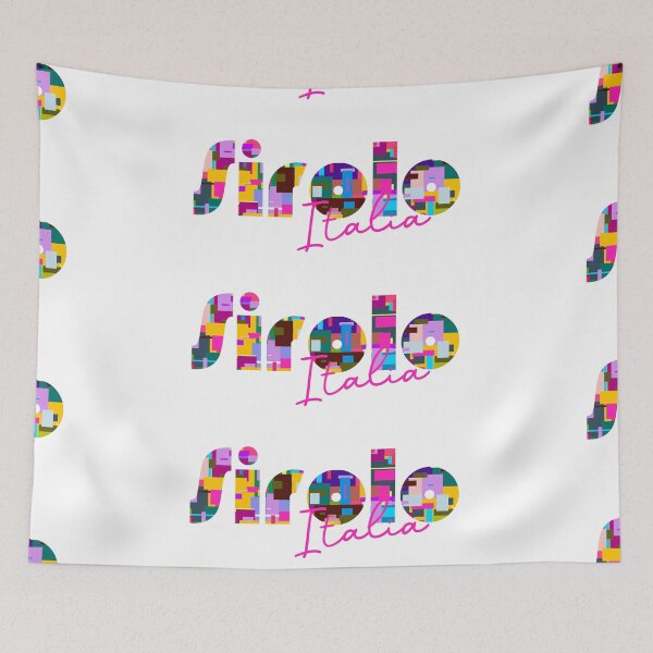 Item preview, Sirolo, Ancona, Italy, Italia, colorful typography design for travellers designed and sold by Wanderful-roads.