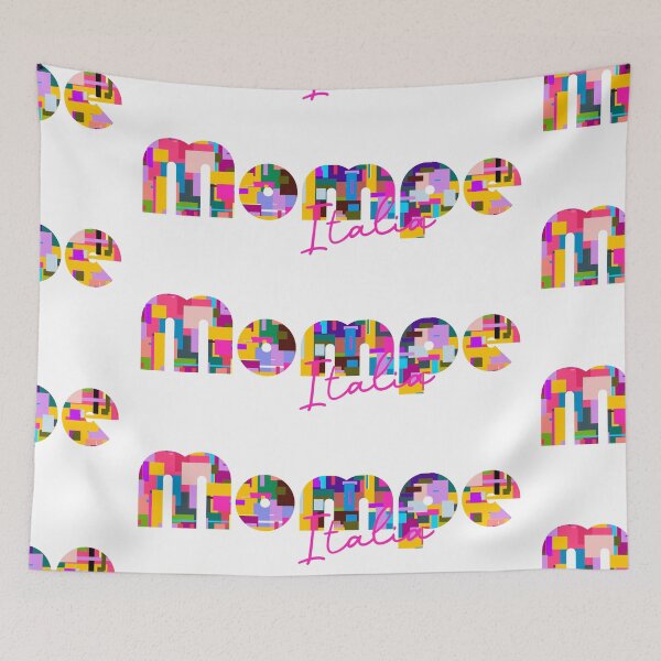 Item preview, Mompeo, Fara, Italy, Italia, colorful typography design for travellers designed and sold by Wanderful-roads.