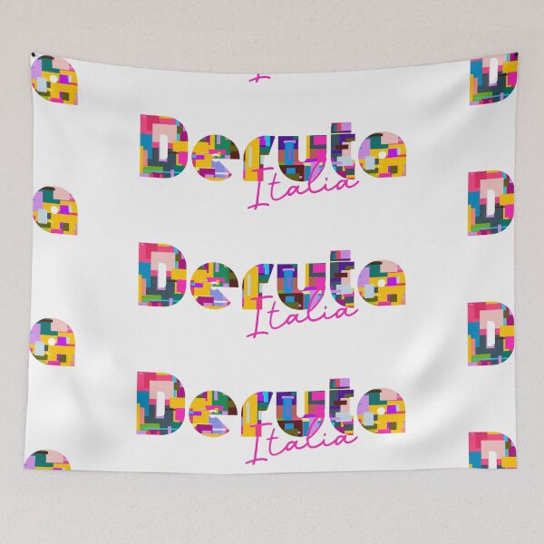 Item preview, Deruta, Perugia, Italy, Italia, colorful typography design for travellers designed and sold by Wanderful-roads.