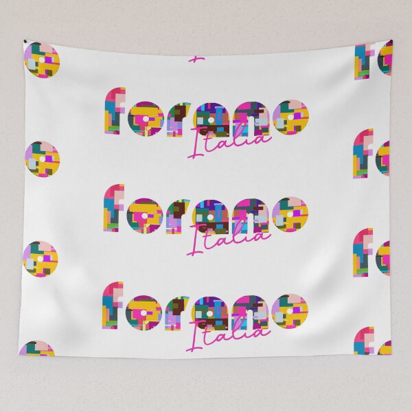 Item preview, Forano, Poggio Mirteto, Italy, Italia, colorful typography design for travellers designed and sold by Wanderful-roads.