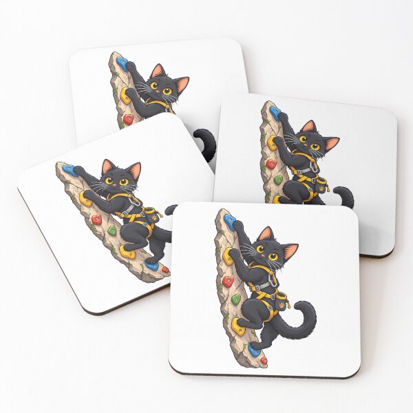Item preview, Funny Black Cat Rock Climbing Bouldering designed and sold by TAYNAROP.