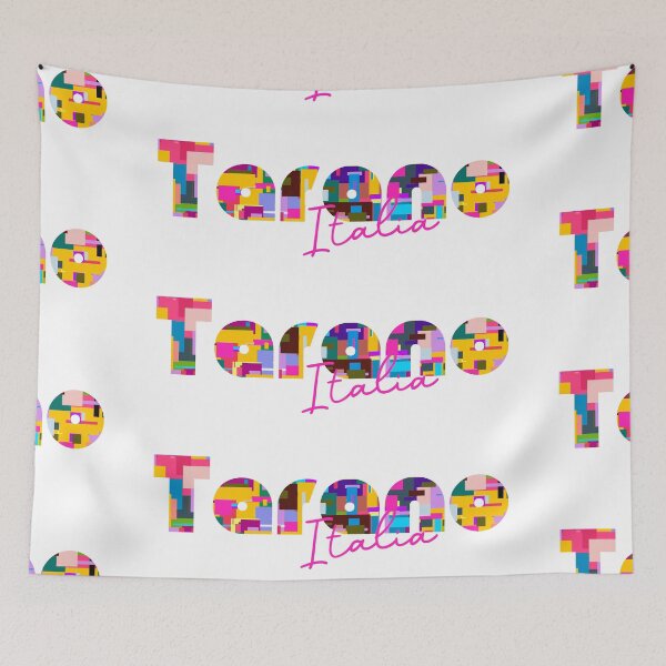 Item preview, Tarano, Poggio Mirteto, Italy, Italia, colorful typography design for travellers designed and sold by Wanderful-roads.