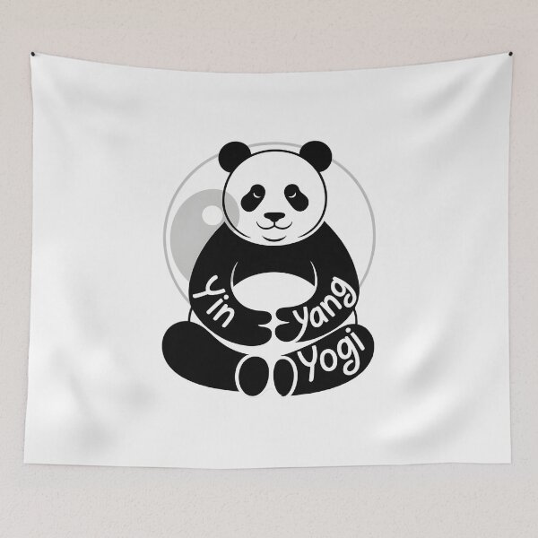 Item preview, Yin Yang Panda Yogi Meditating Vector Design designed and sold by 108stillness.