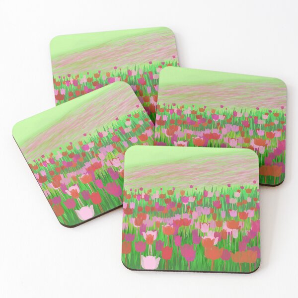 Item preview, Colorful Tulip Field Digital Painting designed and sold by J-Mindful.
