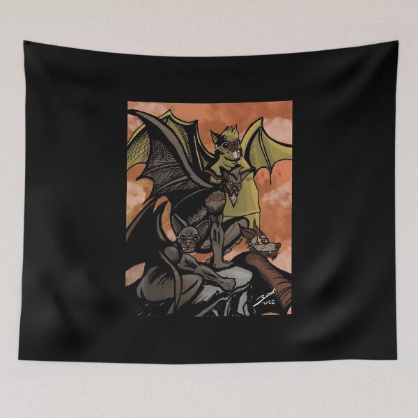 Item preview, Steampunk Bats Fantasy Creature Illustration designed and sold by J-Mindful.