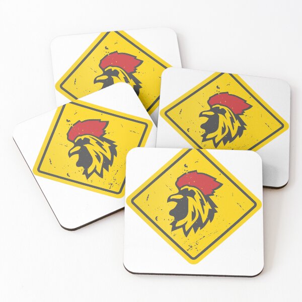 Item preview, Rooster Warning Sign designed and sold by Artful-inks.
