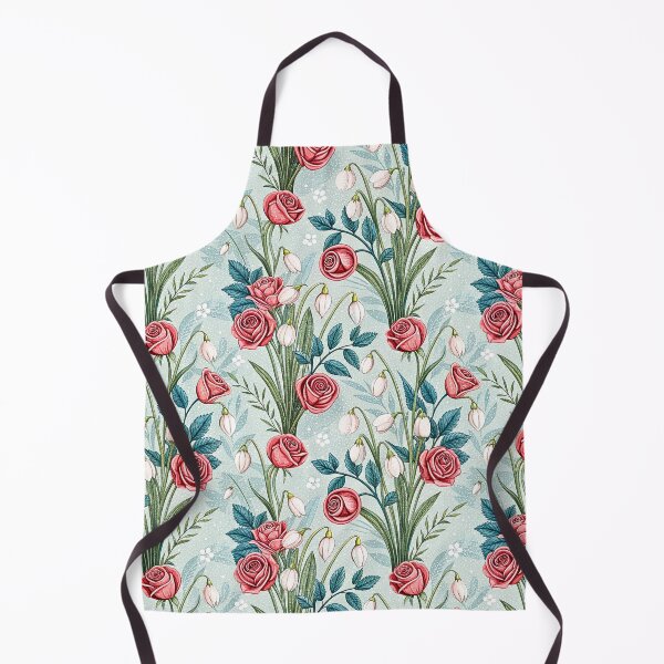 Item preview, Winter Rose and Snowdrop Floral Pattern designed and sold by Storybook Botanica.