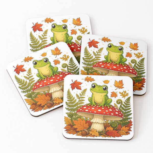 Item preview, Frog on Mushroom – Autumn Funny Design  designed and sold by MagMade.