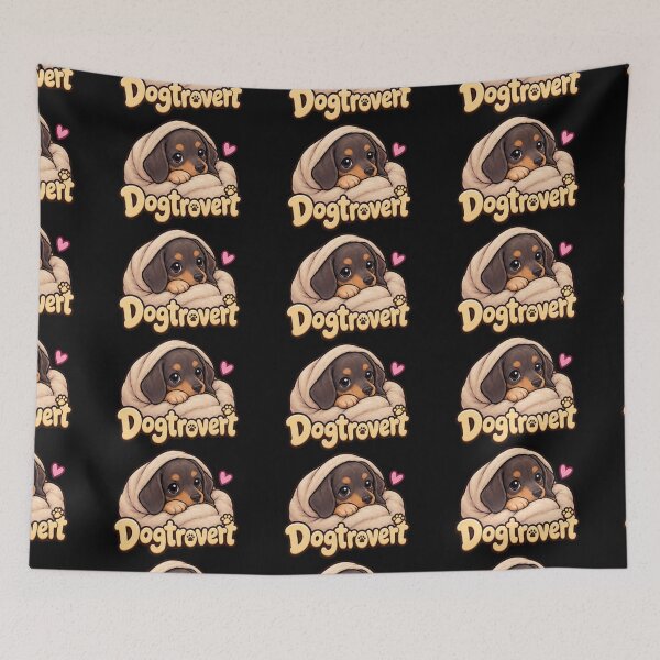 Item preview, Cute Dogtrovert and Dachshund designed and sold by DamioPolArt.