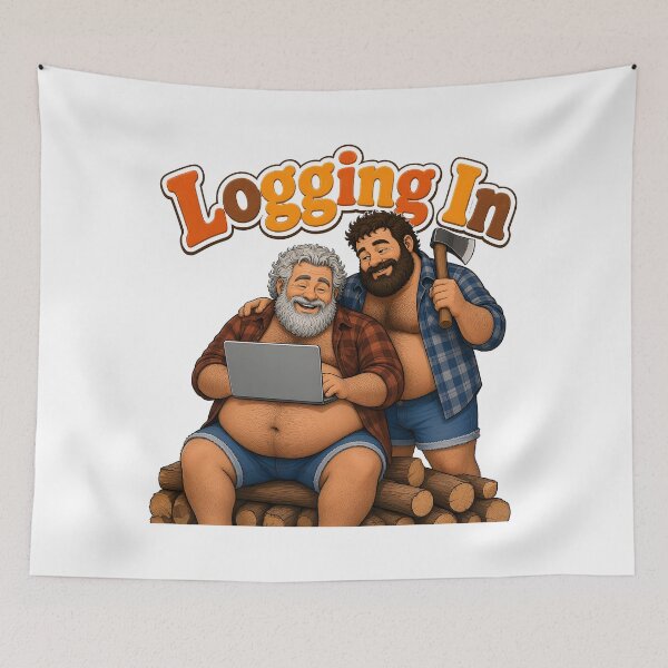 Item preview, Logging In Funny Gay Bear Lumberjack designed and sold by Tom&Tony.