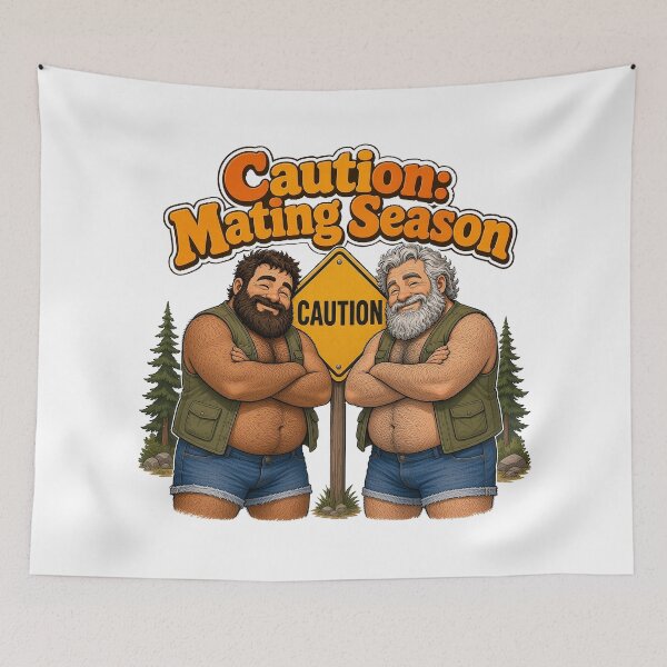 Item preview, Caution Mating Season Gay Bear Couple designed and sold by Tom&Tony.
