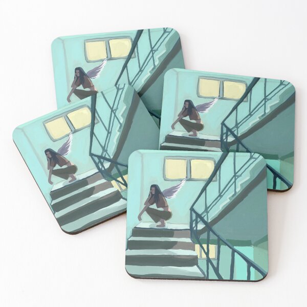 Item preview, An angel girl sitting in a Russian stairwell. designed and sold by VarvaraA.