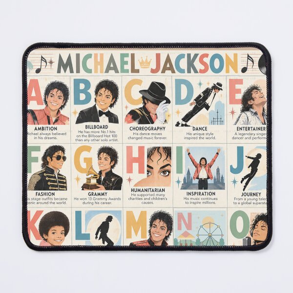 Item preview, Michael Jackson A–Z Fun Facts Fan Display designed and sold by LuluLeb.