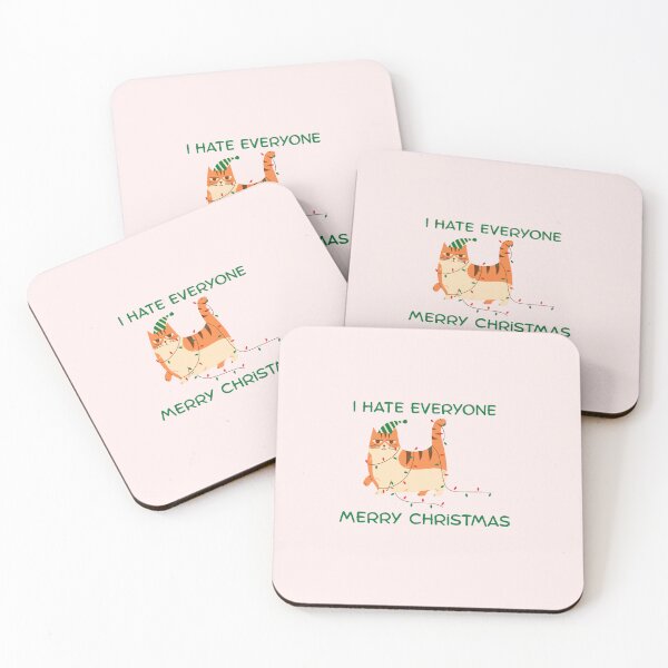 Item preview, Funny Grumpy Cat I Hate Everyone Merry Christmas designed and sold by Omniaalaa99.