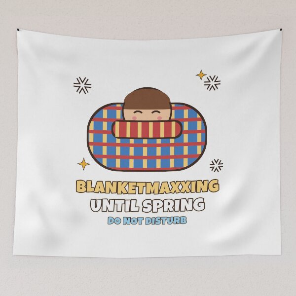 Item preview, Blanketmaxxing Until Spring Funny Cozy Winter Blanket Lover designed and sold by Bornprints.