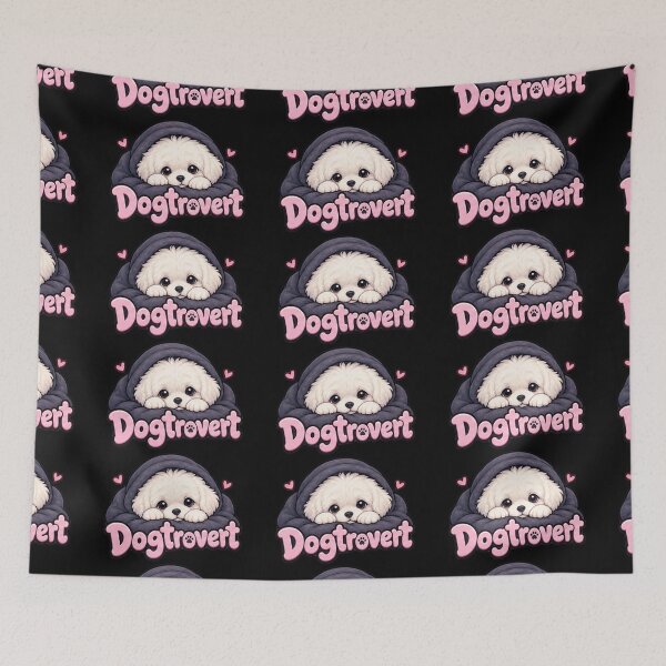 Item preview, Dogtrovert and cute Bichon Frisé designed and sold by DamioPolArt.