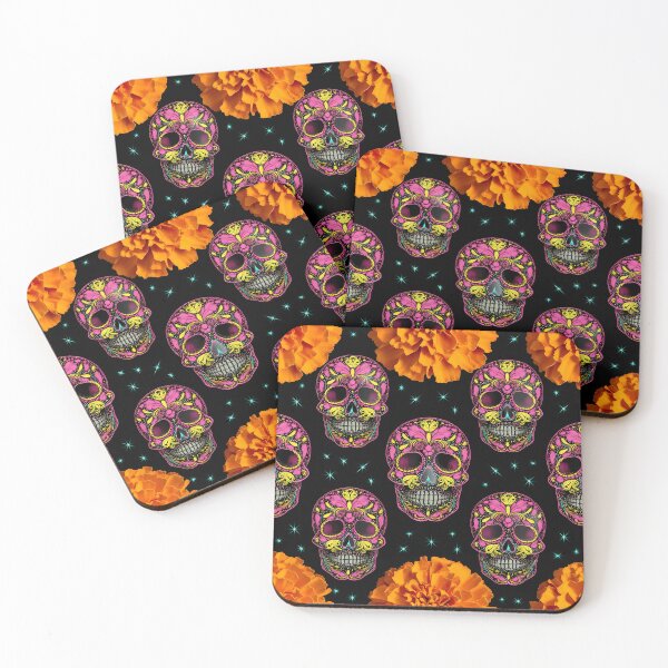 Artikelvorschau, Zuckerschädel Dia De Los Muertos Calavera Muster 05 entworfen und verkauft von The Design Asset Station.