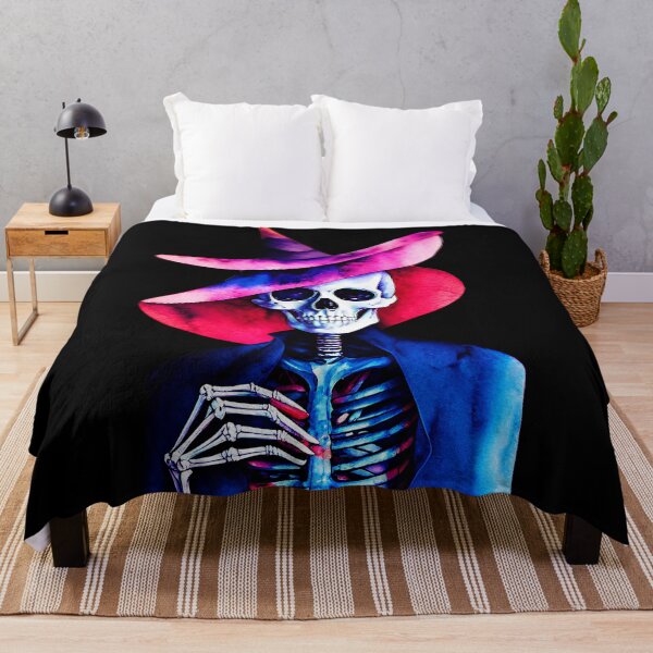 Item preview, Colorful Skeleton Witch | Gothic Halloween Art designed and sold by Extravanganzza.