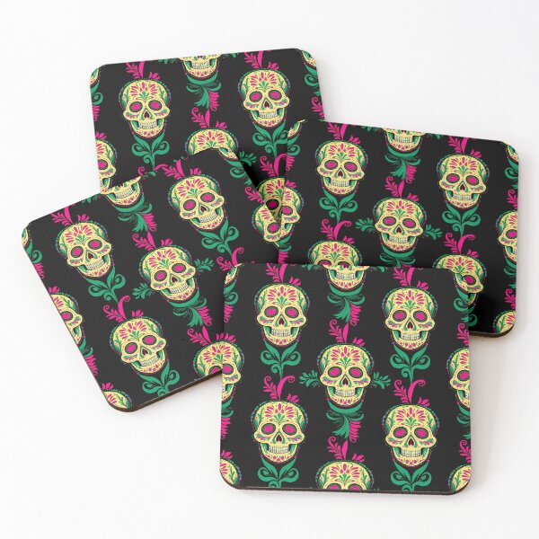 Artikelvorschau, Zuckerschädel Dia De Los Muertos Calavera Muster 07 entworfen und verkauft von The Design Asset Station.