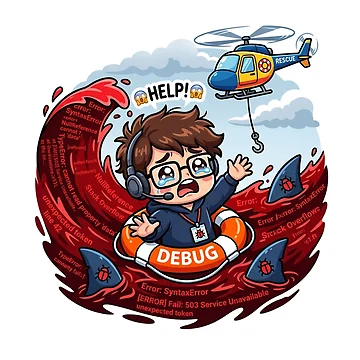 Artwork thumbnail, Stack Overflow Life Preserver Sticker - Developer Copy Paste Debugging Humor by YNAMREG