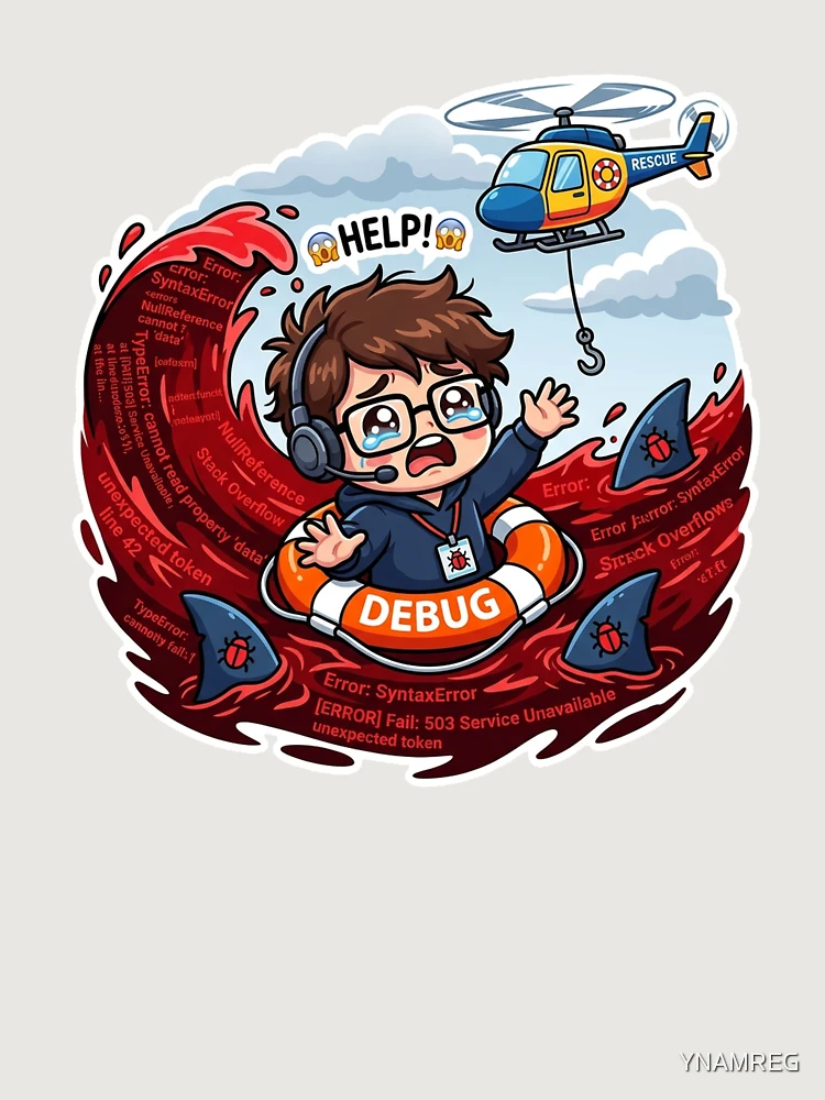 Thumbnail 6 of 6, Premium Oversized Hoodie, Stack Overflow Life Preserver Sticker - Developer Copy Paste Debugging Humor designed and sold by YNAMREG.