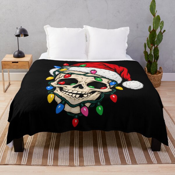 Item preview, Christmas Skull Santa Hat Holiday Lights designed and sold by clothesy7.