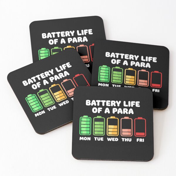 Item preview, Battery Life Of A Para Mon Tue Wed Thu Fri Paraprofessional Teacher Aide Educator designed and sold by Hernisemok.