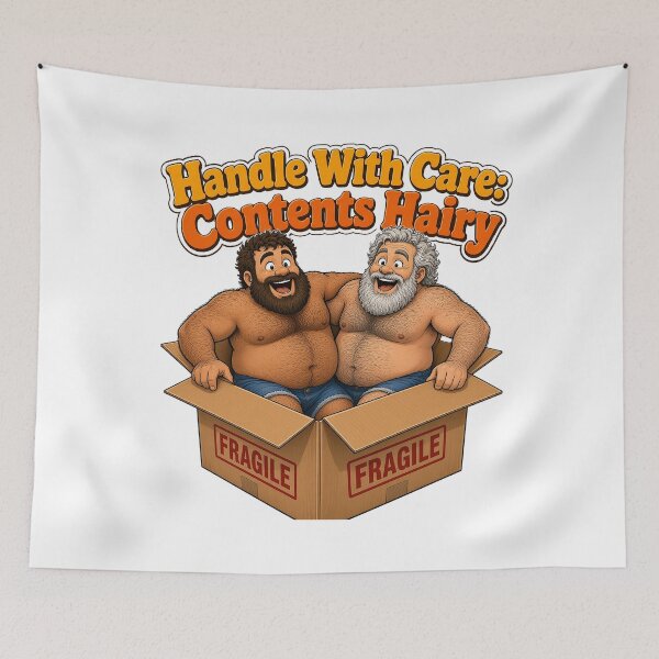 Item preview, Handle With Care Contents Hairy Gay Bear designed and sold by Tom&Tony.