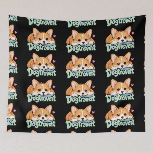 Item preview, Dogtrovert and cute Pembroke Welsh Corgi designed and sold by DamioPolArt.