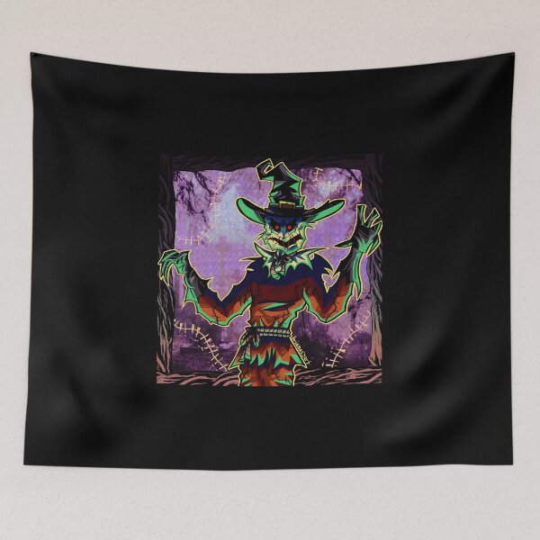 Item preview, Creepy Scarecrow With Glowing Red Eyes Illustration designed and sold by lcnsdjstrtrystd.