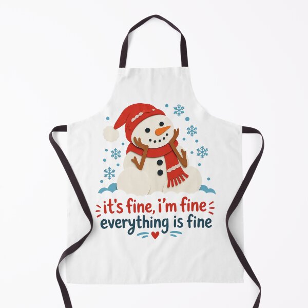 Item preview, It's Fine I'm Fine Everything is Fine Snowman designed and sold by Positive&FunnyThings.