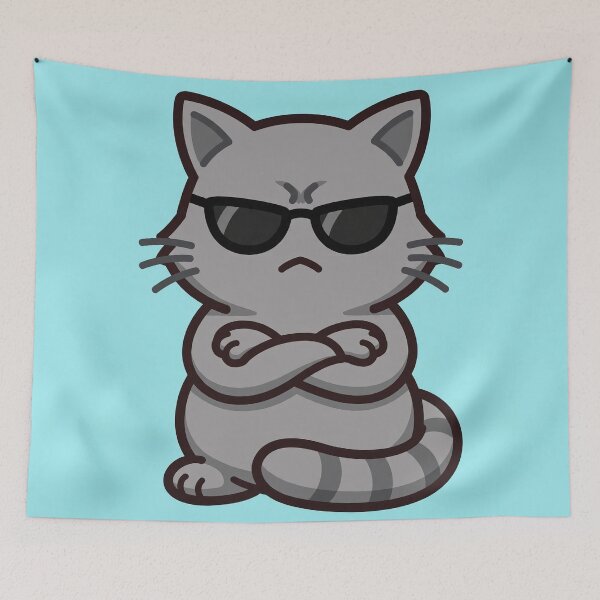 Item preview, Too Cool to Care: Grumpy Cat in Sunglasses designed and sold by Odd-jack.
