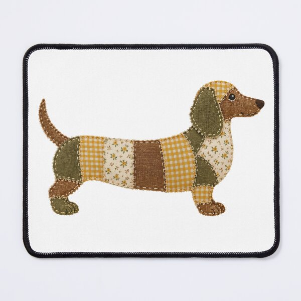 Item preview, Vintage Patchwork Dachshund – Cottagecore Dog designed and sold by abdelski.