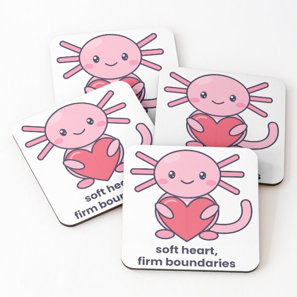 Item preview, Axolotl Sticker - Soft Heart Firm Boundaries designed and sold by TheFreddo.