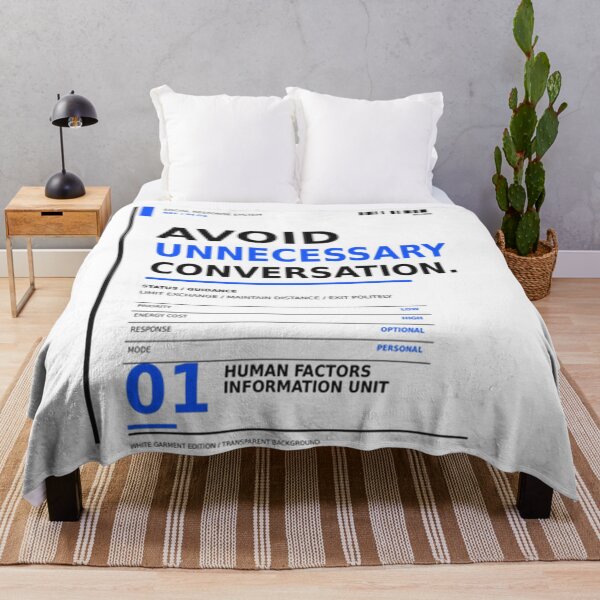 Item preview, Avoid Unnecessary Conversation — Human Factors Unit designed and sold by Pink & California.